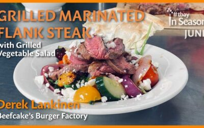 What’s In Season Episode 12:  Grilled Marinated Flank Steak with Grilled Vegetable Salad