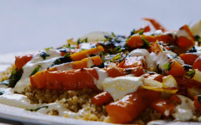 Roasted Carrots & Quinoa With Honey, Cumin & Tahini Yogurt